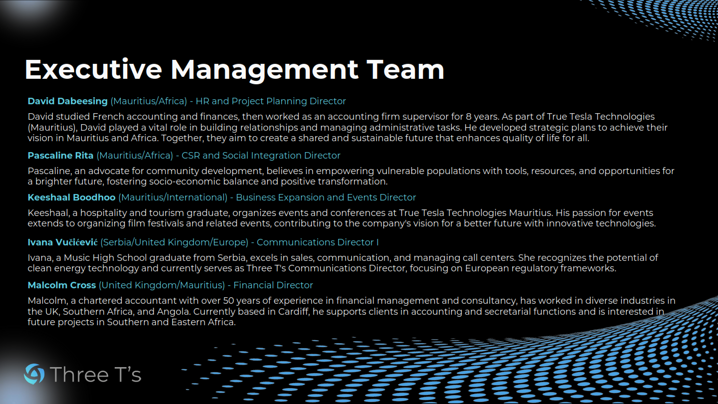 Executive Managment Team Bio